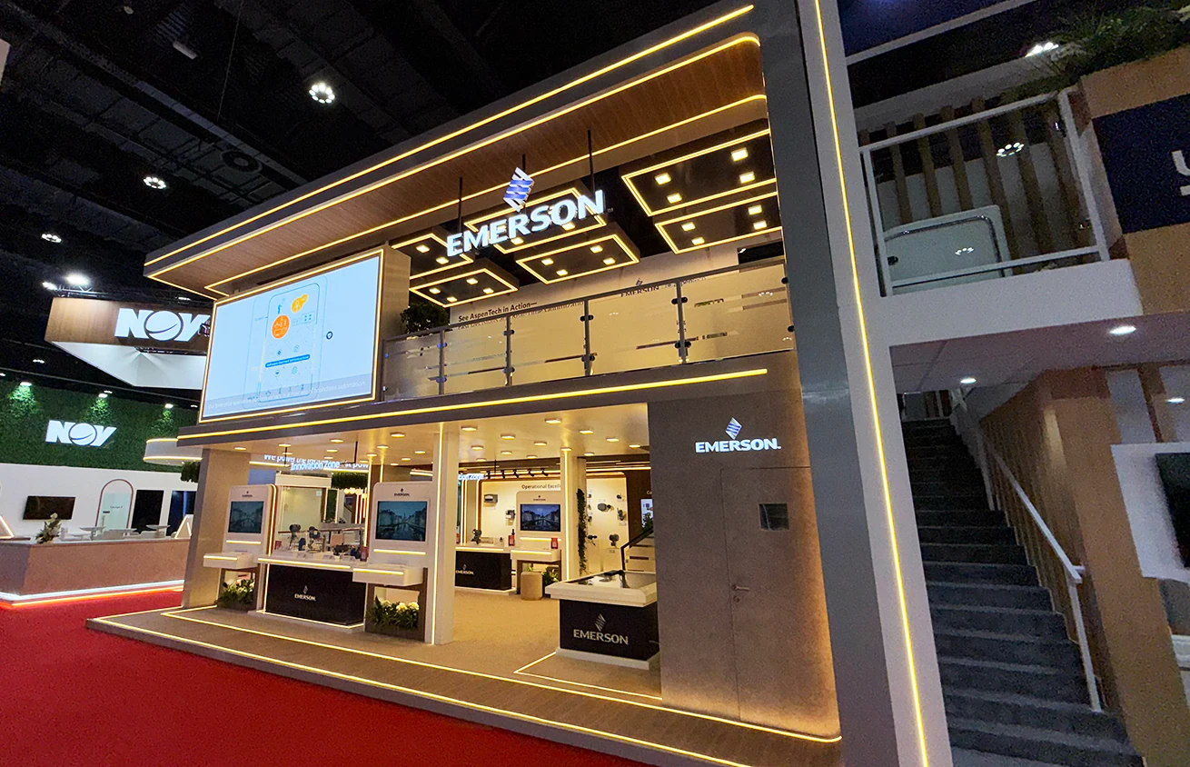 Emerson's double-deck stand at ADIPEC 2025, Abu Dhabi